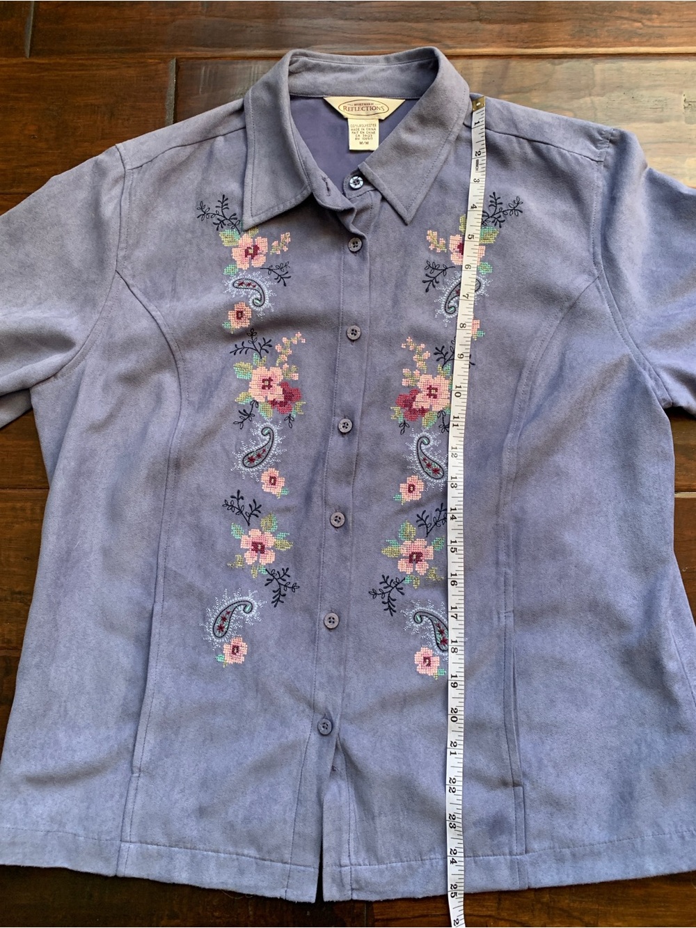 Vintage Northern Reflections Embroidered Floral Button-Front Jacket Cottagecore - Picture 6 of 7